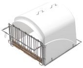 Group calf hutch with feeding grille CalfHouse Premium XL